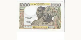 1000 francs 1977