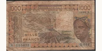 1000 francs 1990