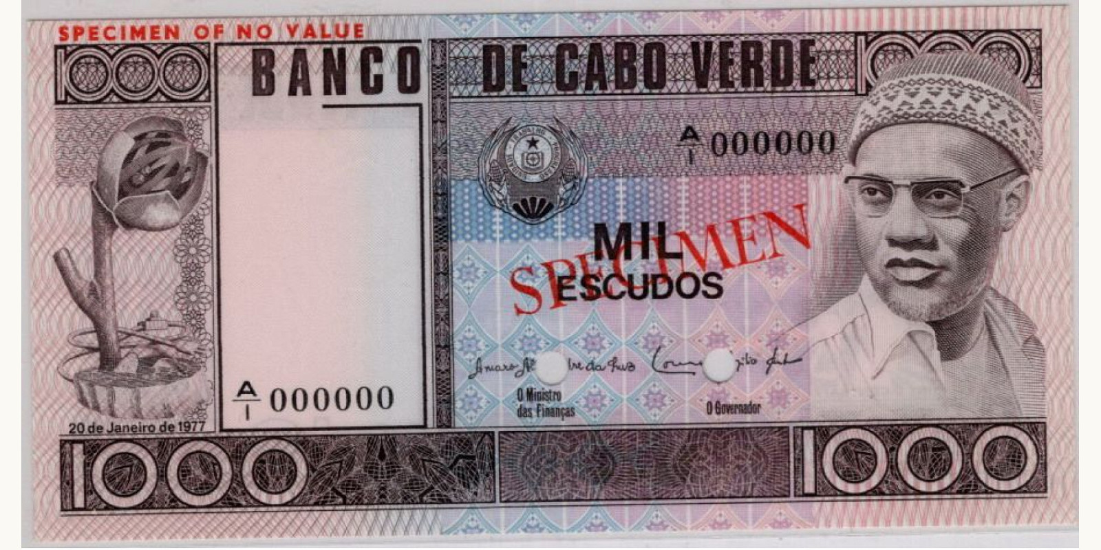 1000 escudos Cabo Verde 1977 — Front side