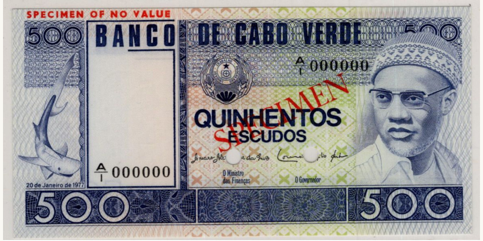 500 escudos Cote d'Ivoire 1977 — Front side