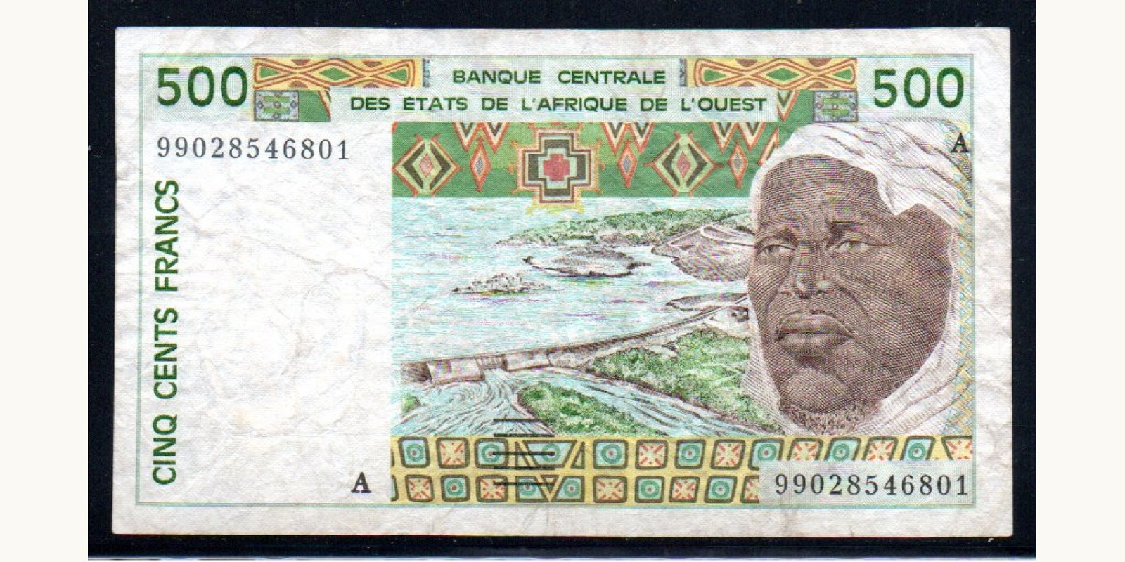 500 francs Кот-д’Ивуар 1999 — Лицевая сторона