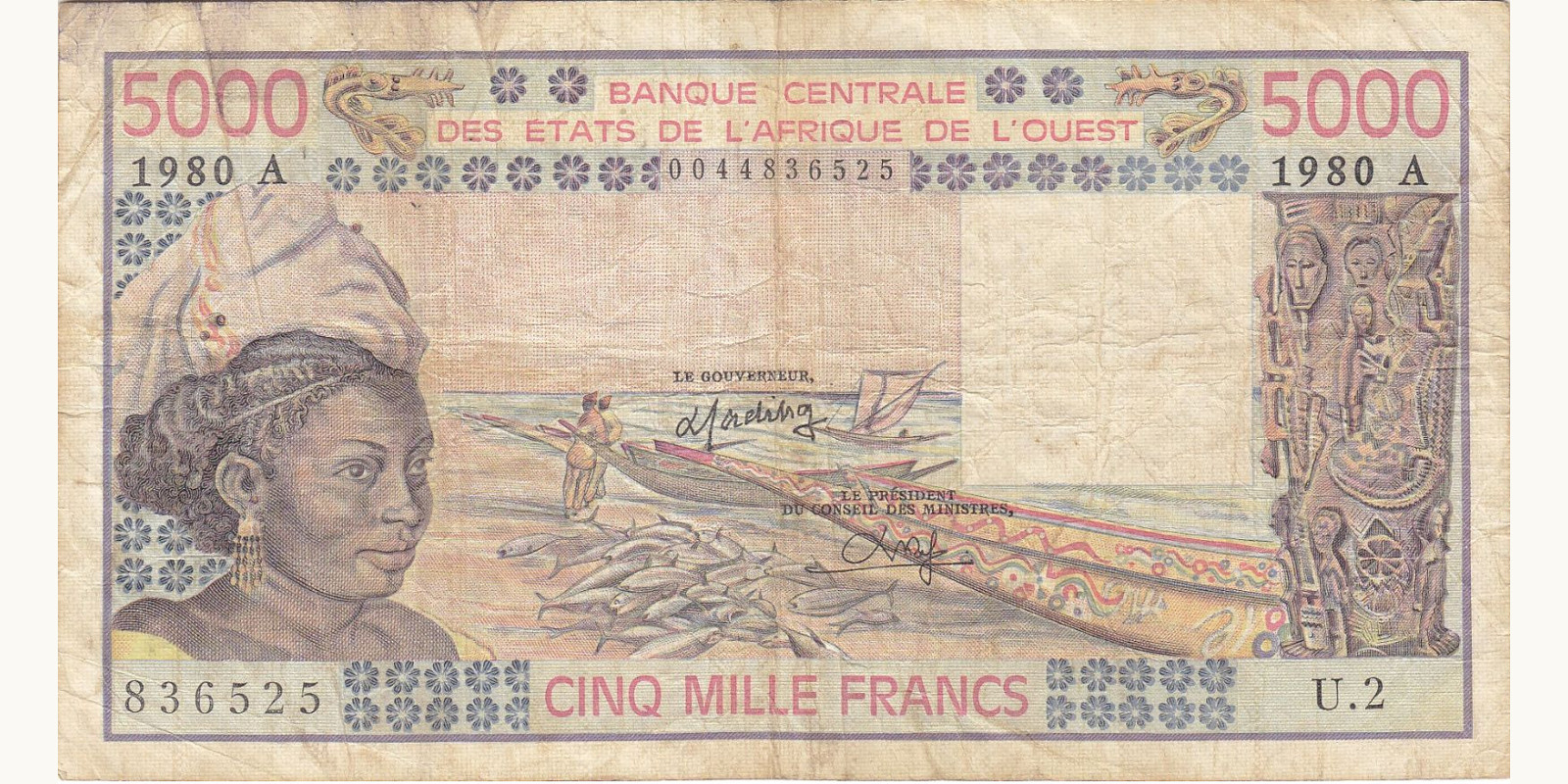 5000 francs 1980