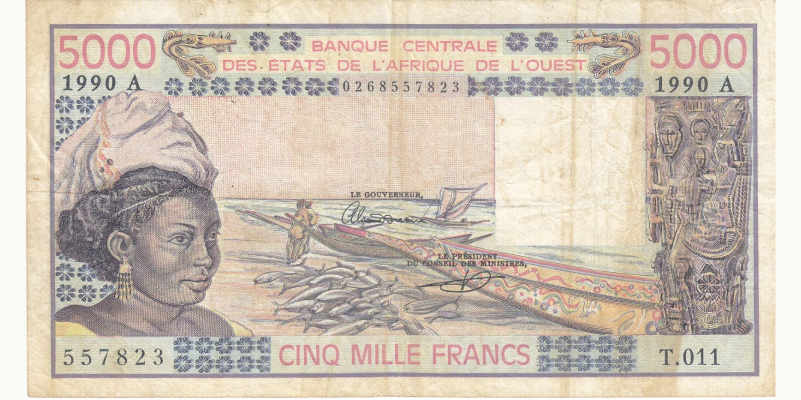 5000 francs 1990
