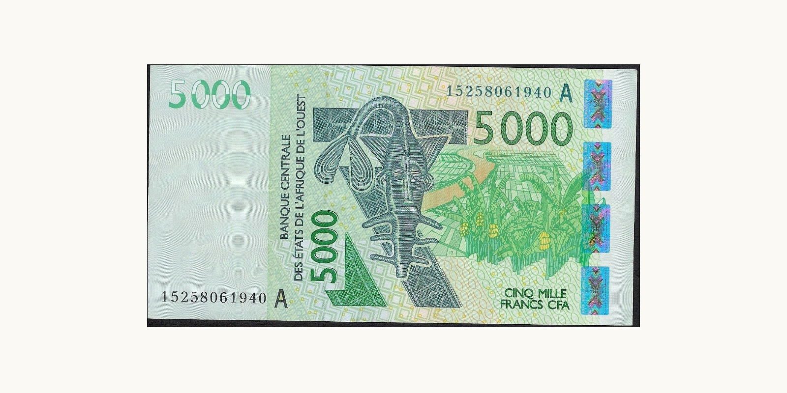 5000 francs Кот-д’Ивуар 2015 — Лицевая сторона