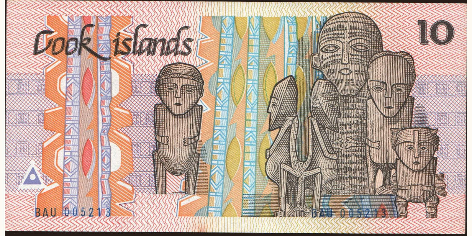 10 dollars о-ва Кука 1987 — Оборотная сторона