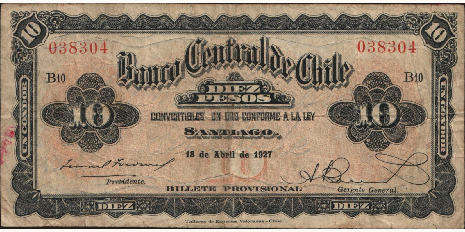 10 pesos 1927