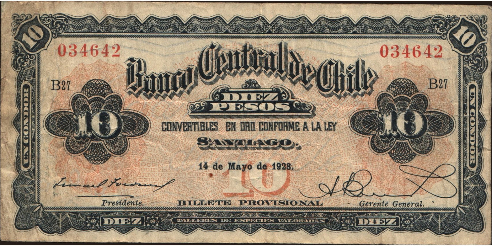 10 pesos 1928