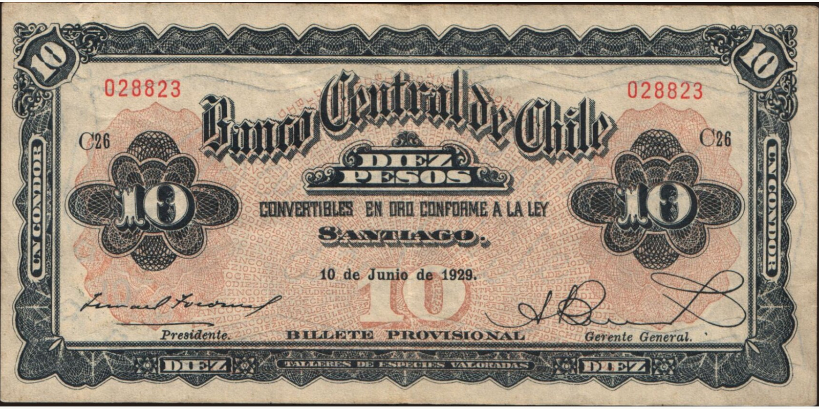 10 pesos 1929