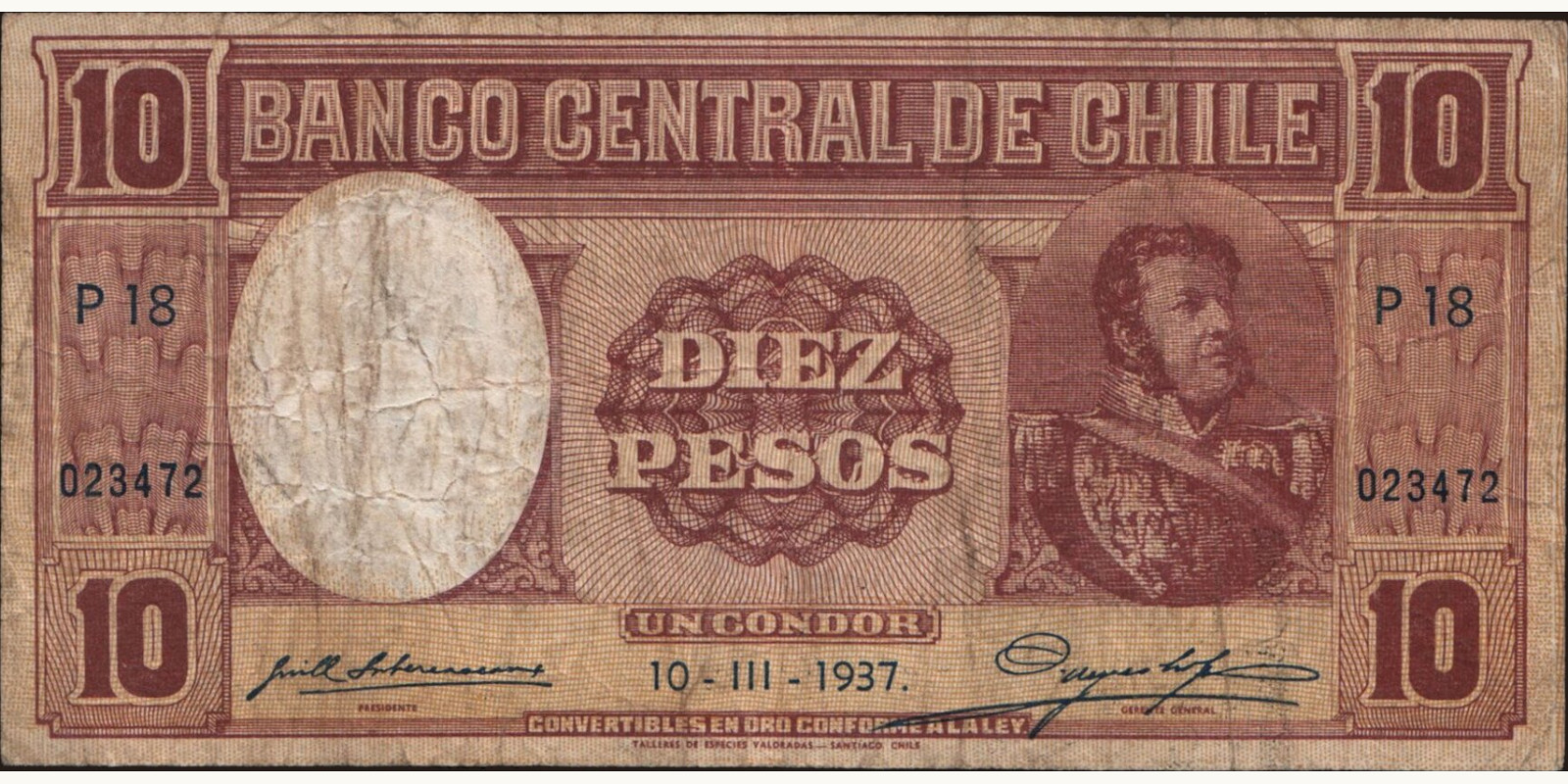10 pesos 1937