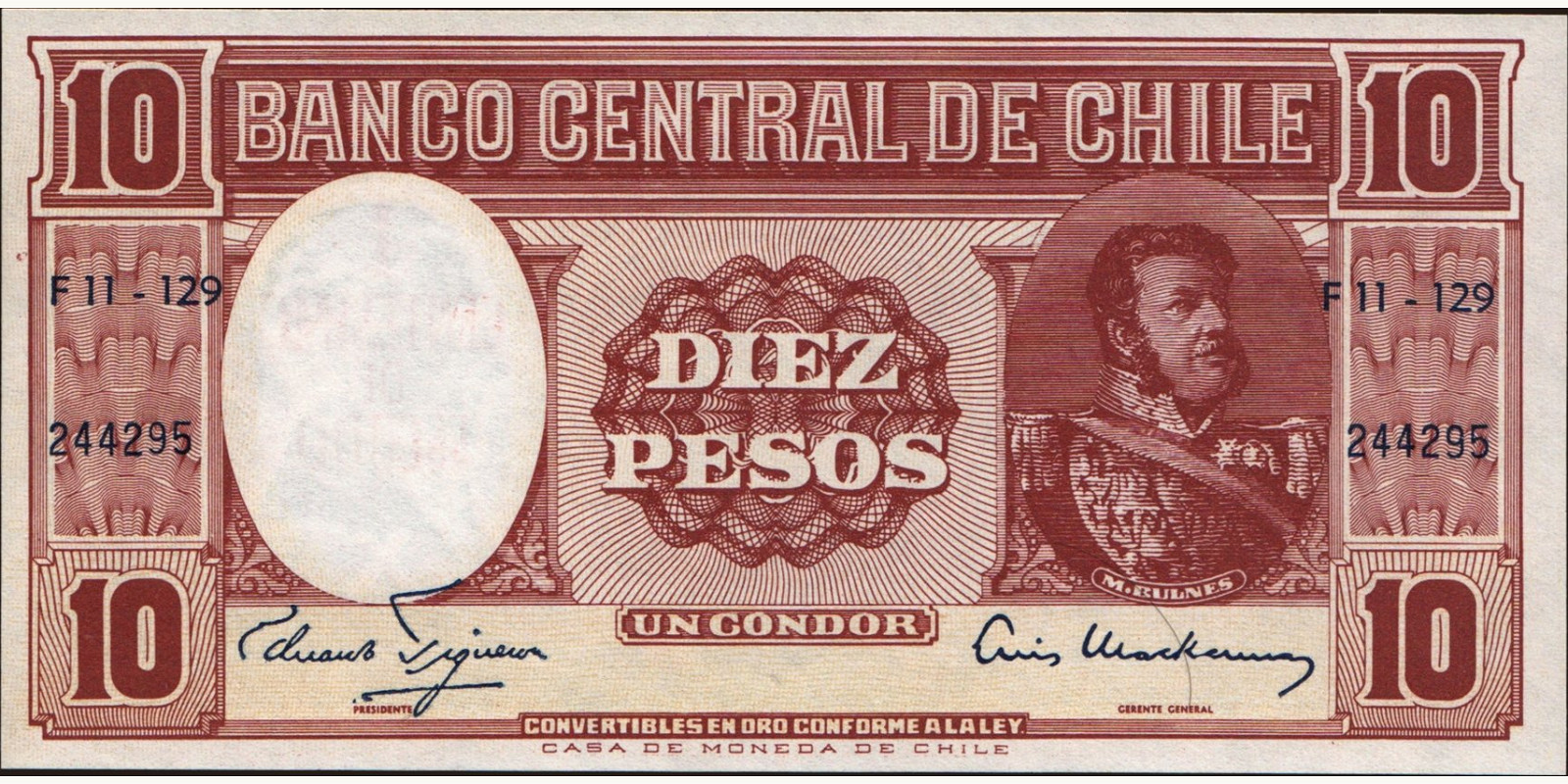 10 pesos 1960