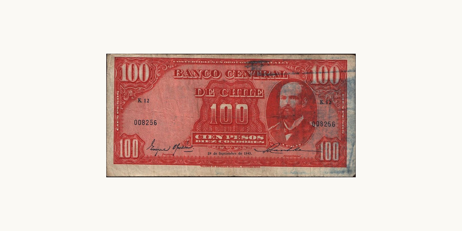 100 pesos 1943