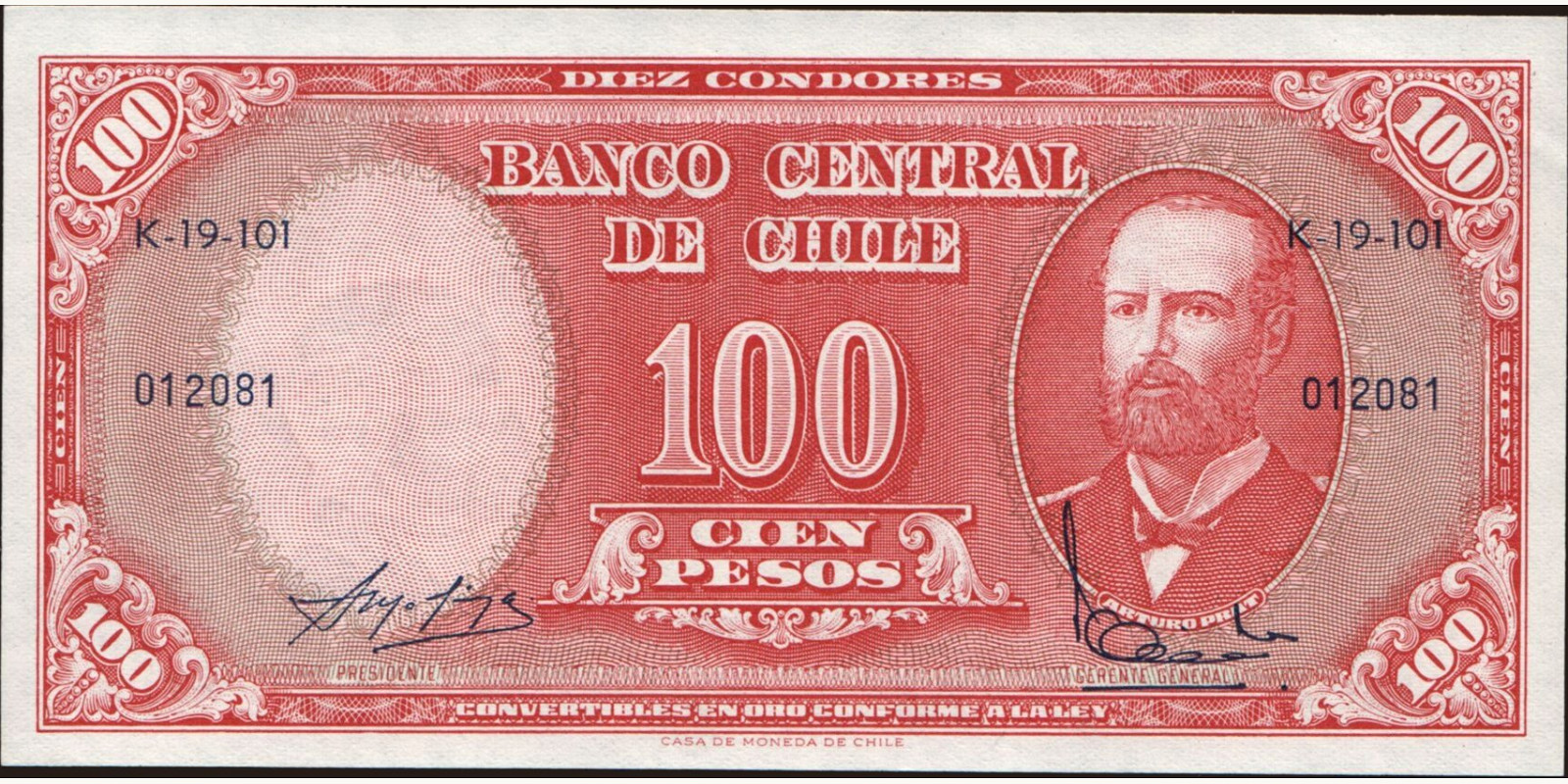 100 pesos 1960