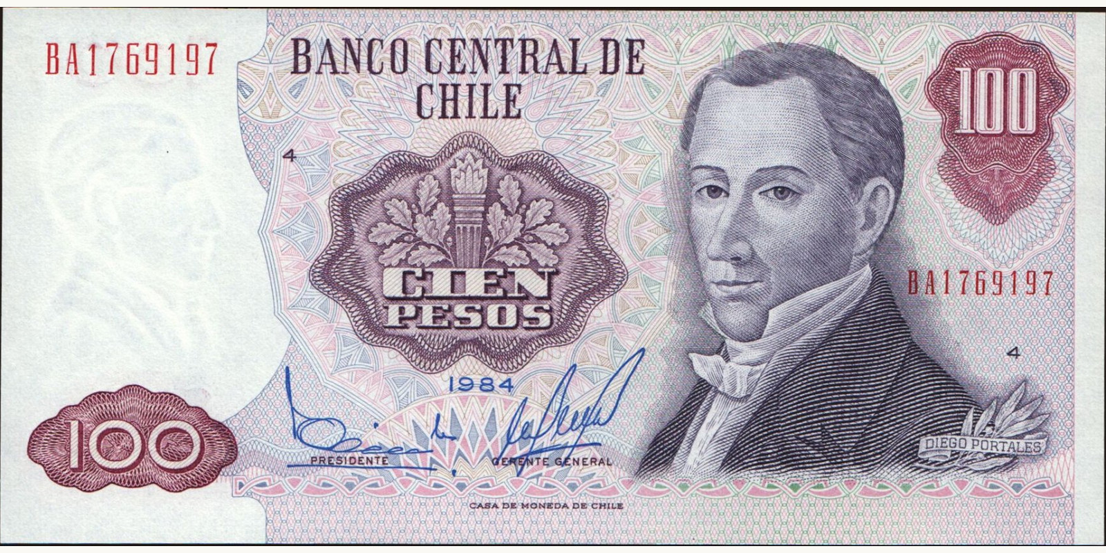 100 pesos 1984
