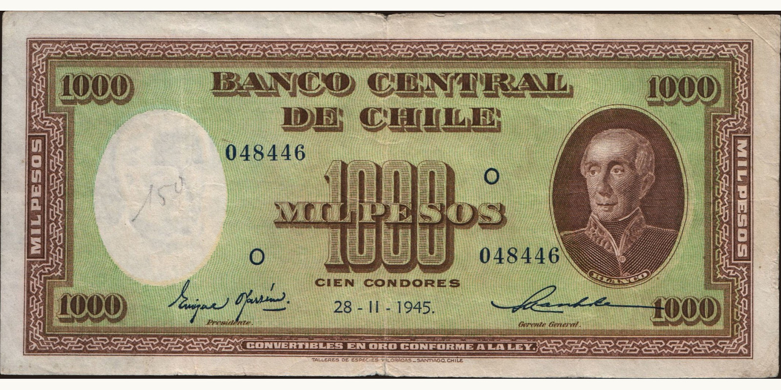 1000 pesos 1945