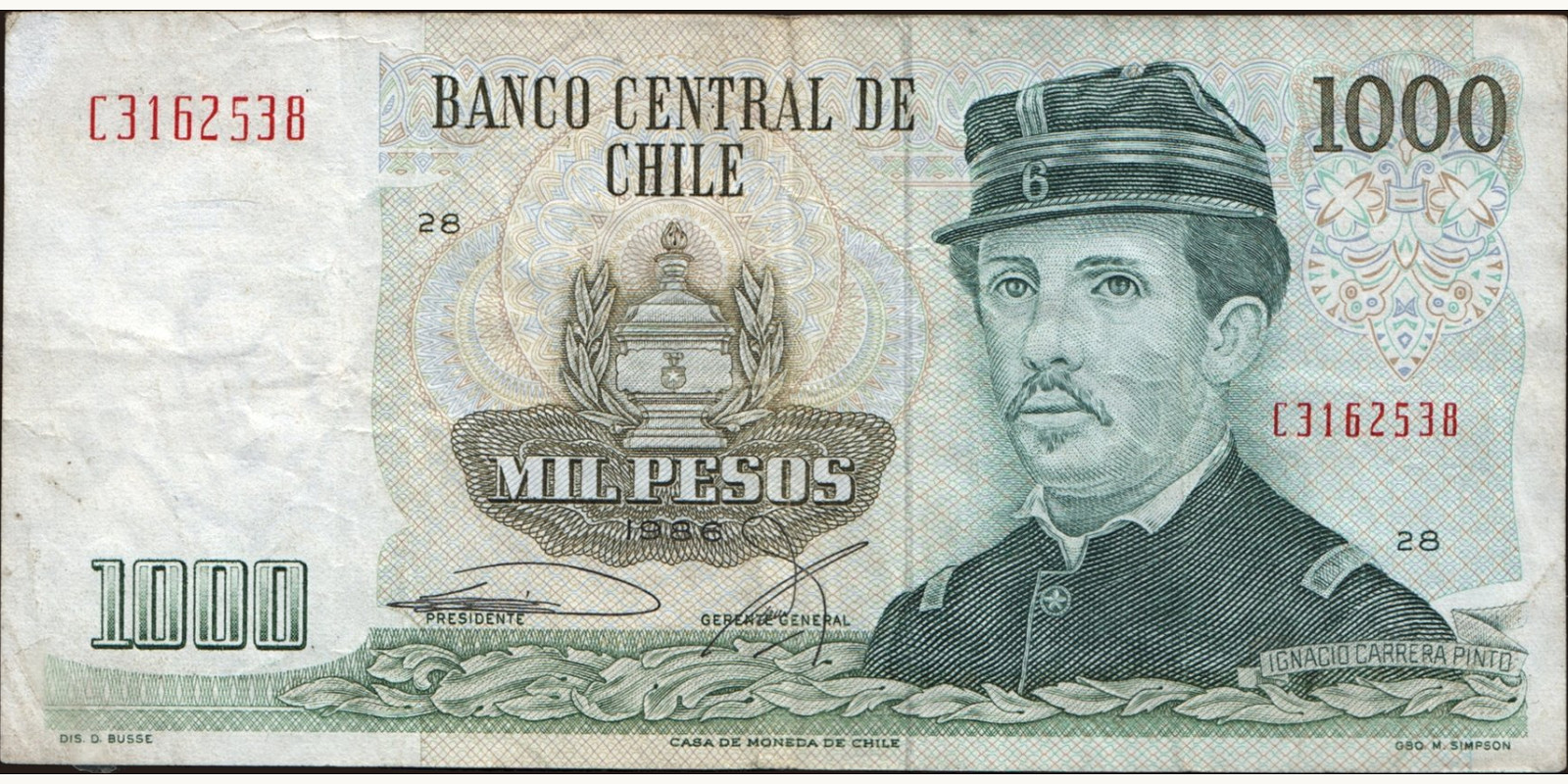 1000 pesos 1986