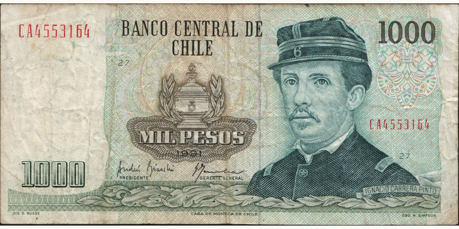 1000 pesos 1991