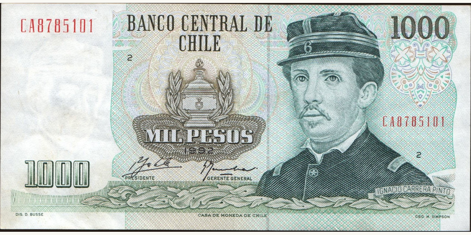 1000 pesos 1992