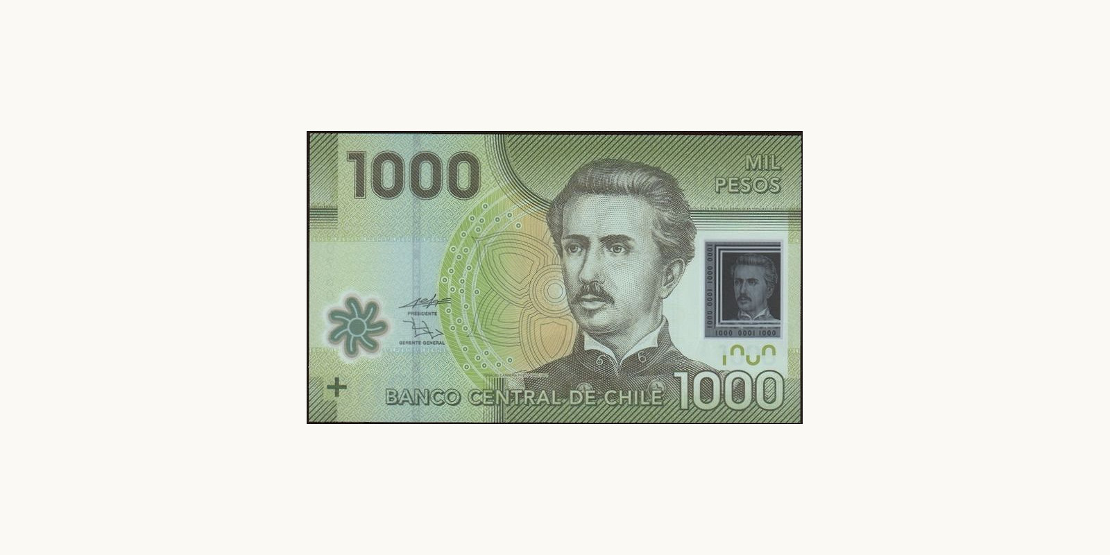 1000 pesos Чили 2010 — Лицевая сторона