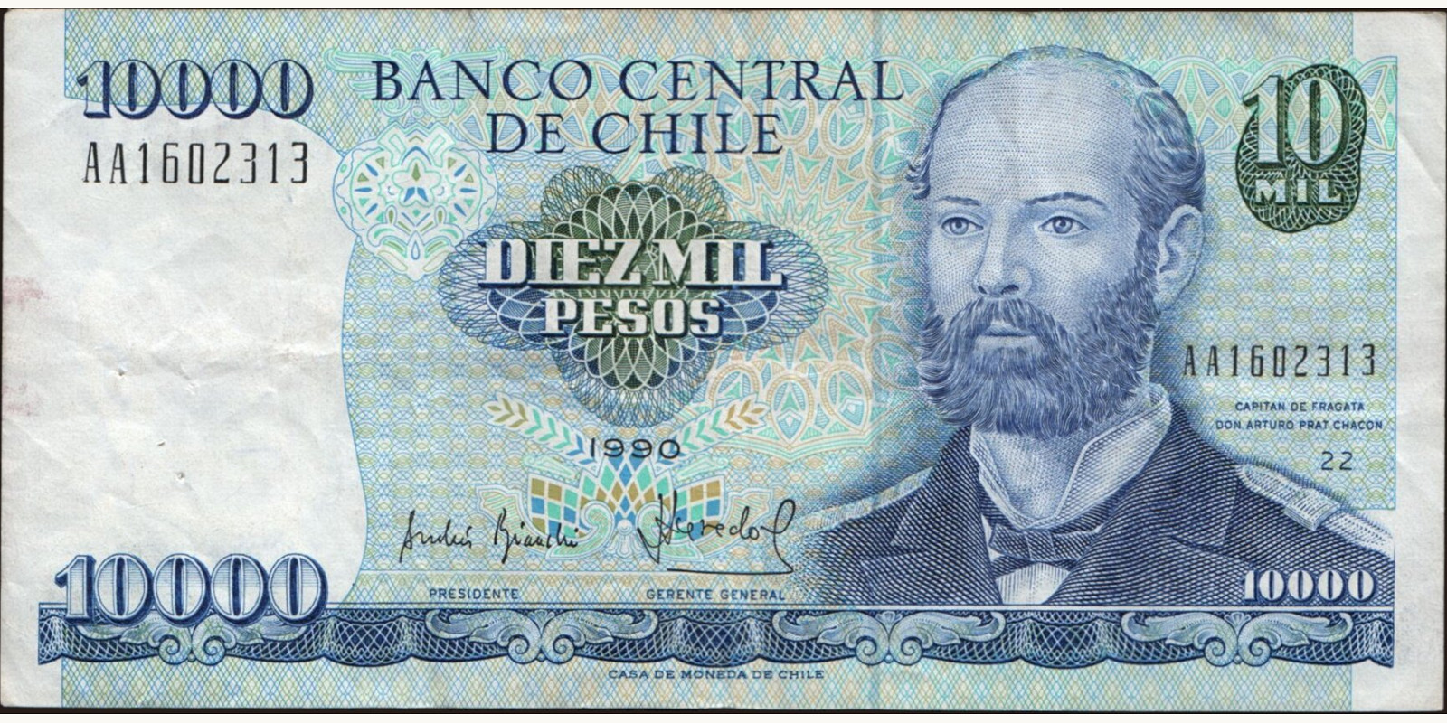 10000 pesos 1990