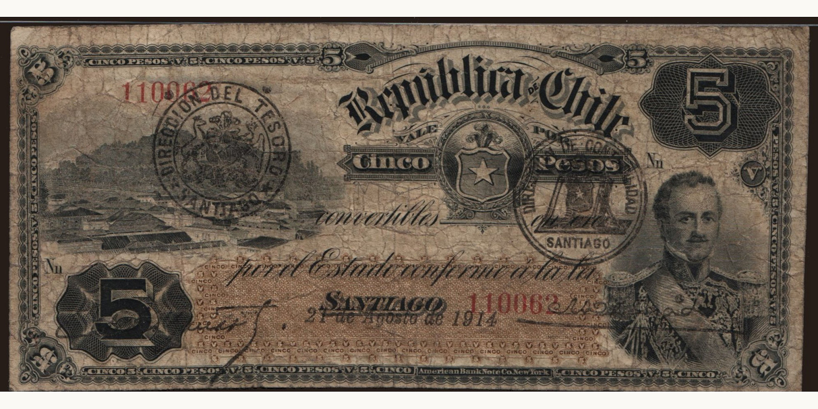 5 pesos 1914