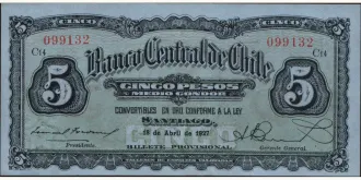 5 pesos 1927