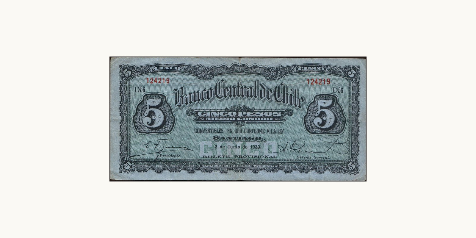 5 pesos 1930