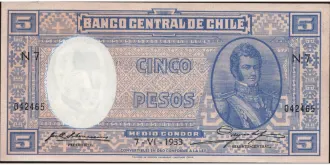 5 pesos 1933