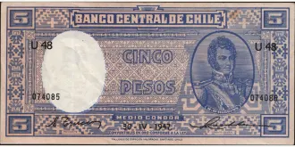 5 pesos 1947