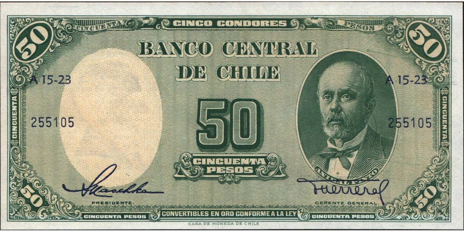 50 pesos 1958
