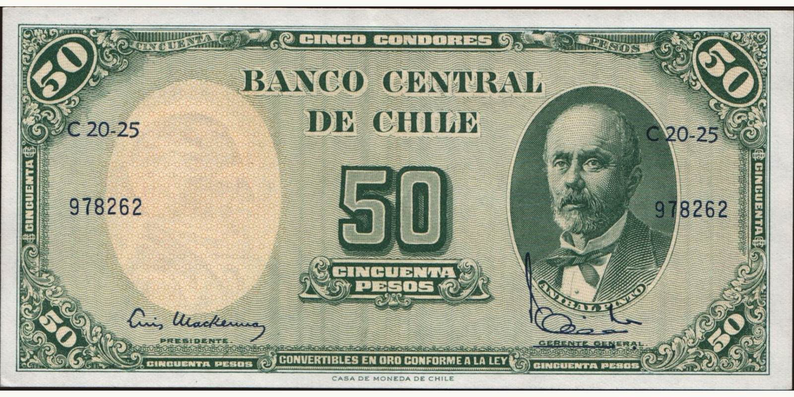 50 pesos 1960