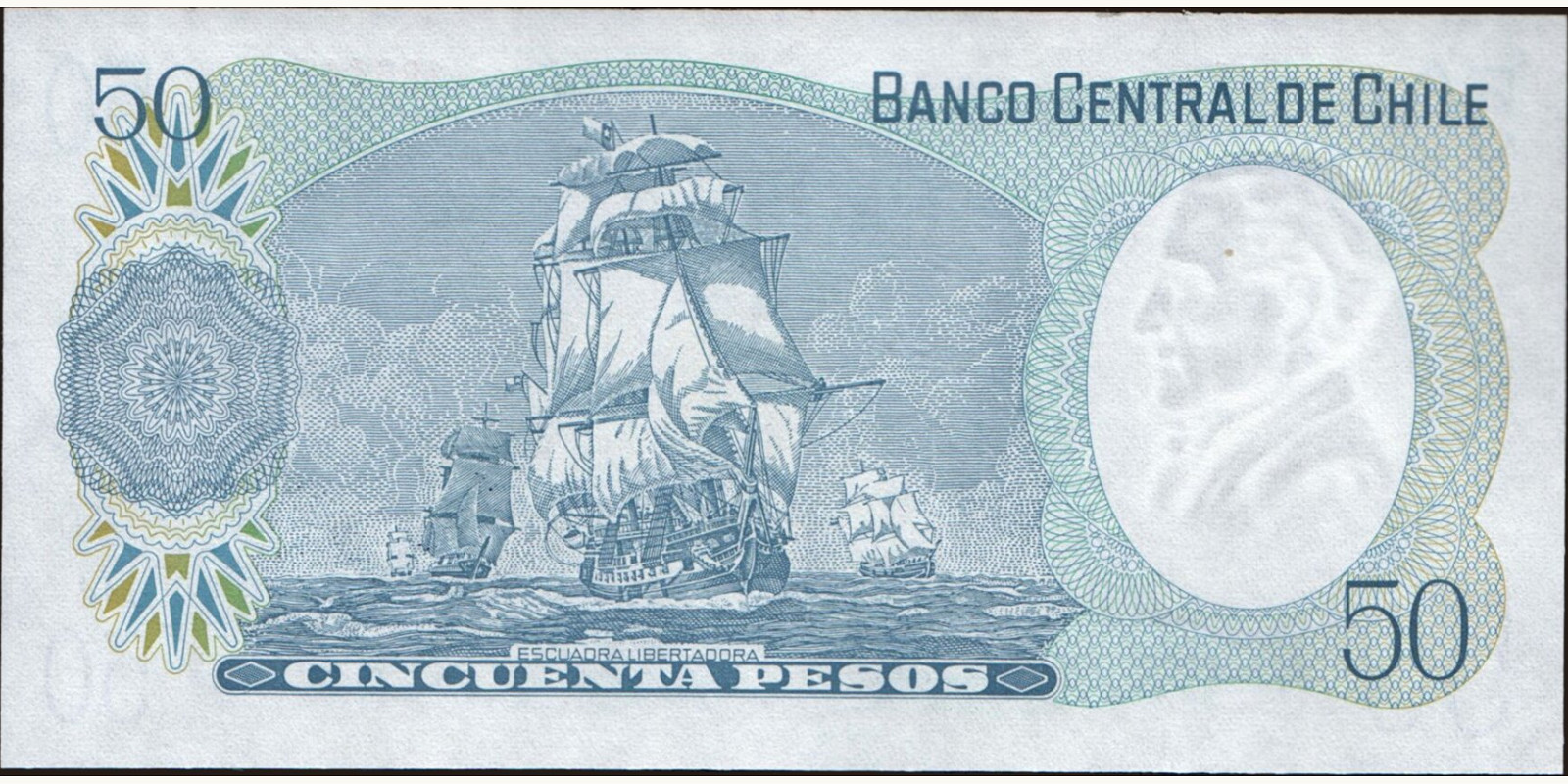 50 pesos Chile 1981 — Back side