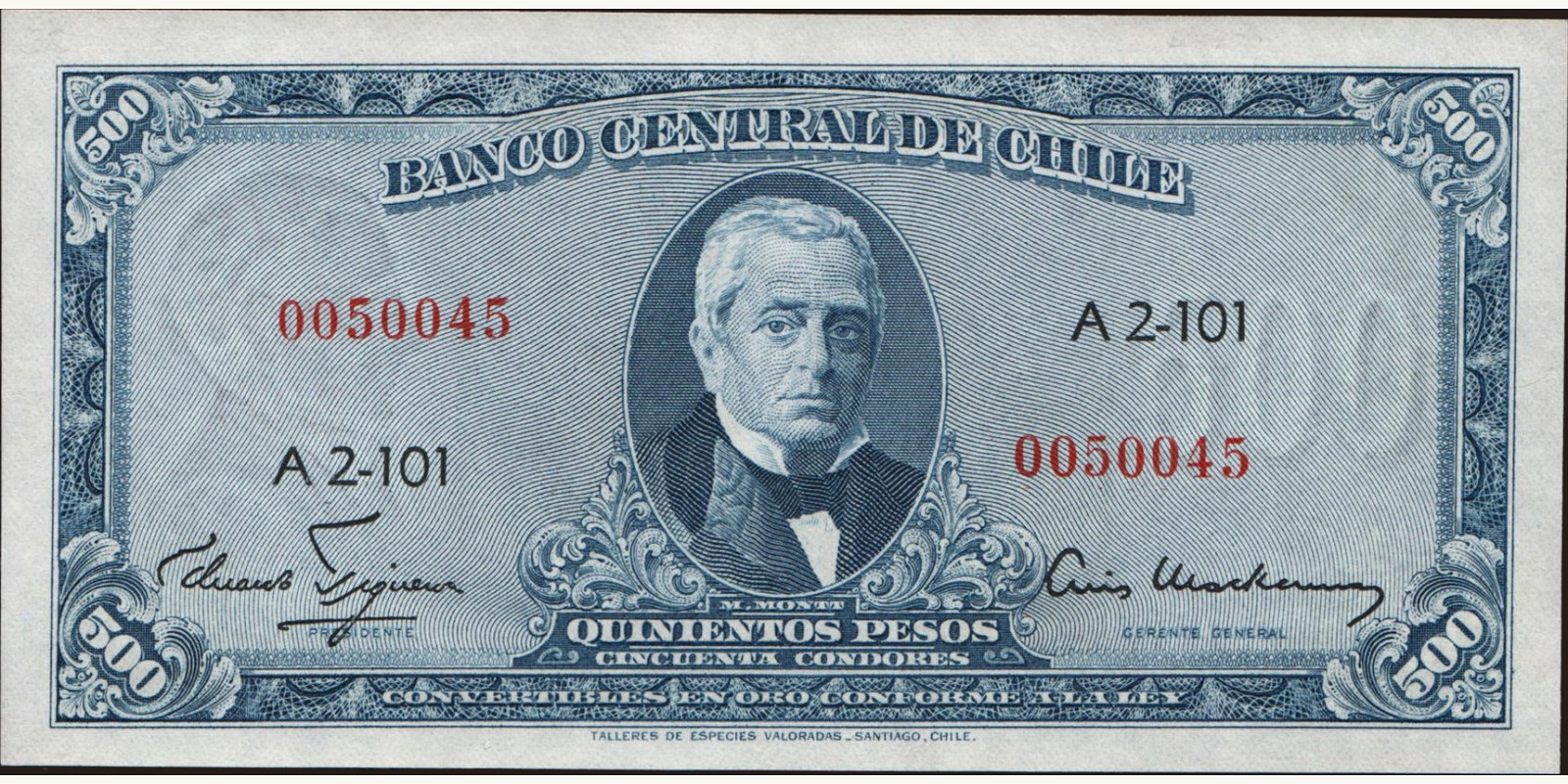 500 pesos 1960