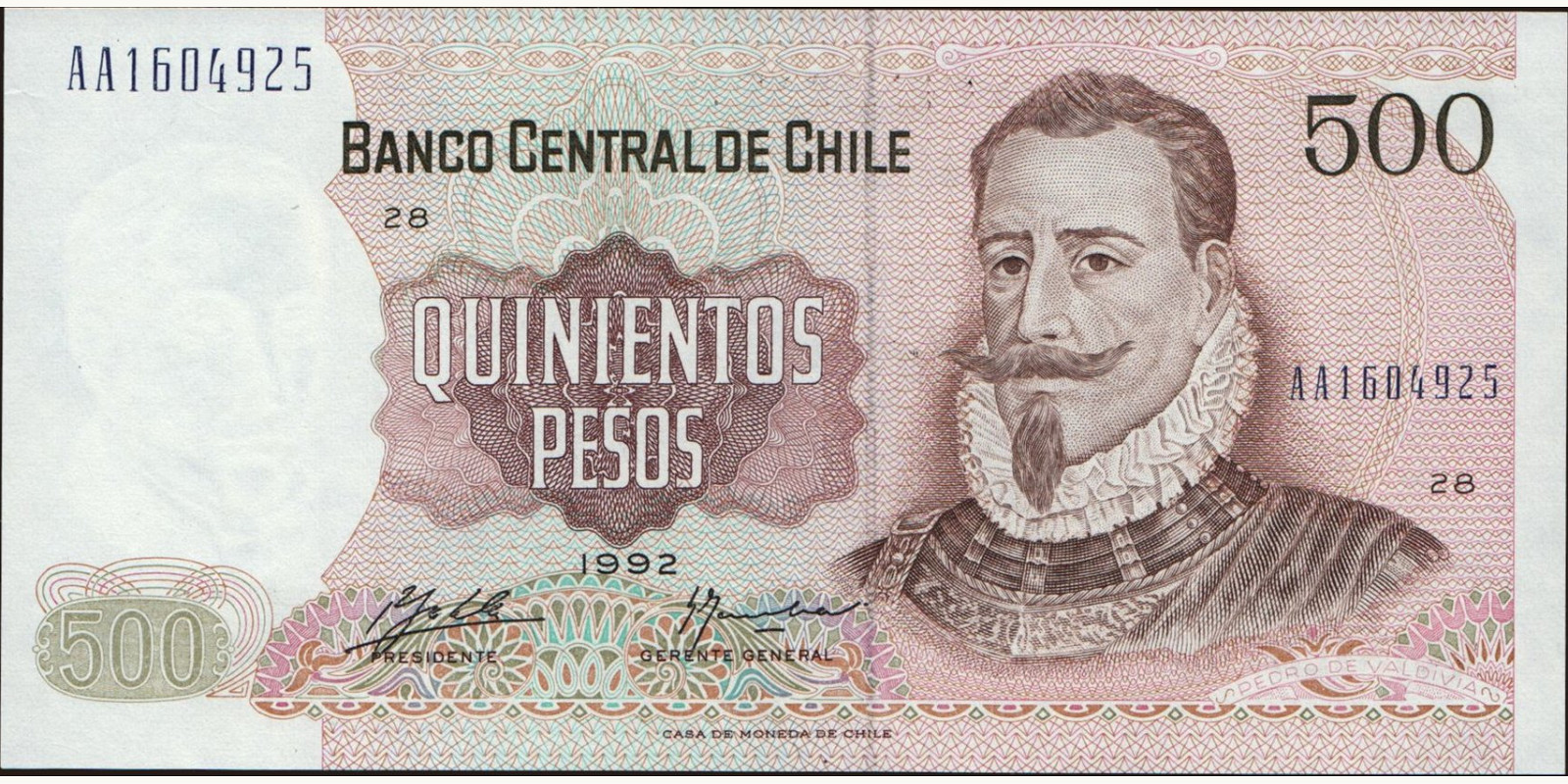500 pesos 1992