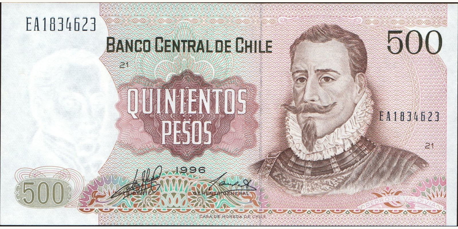 500 pesos 1996