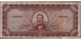 5000 pesos 1960