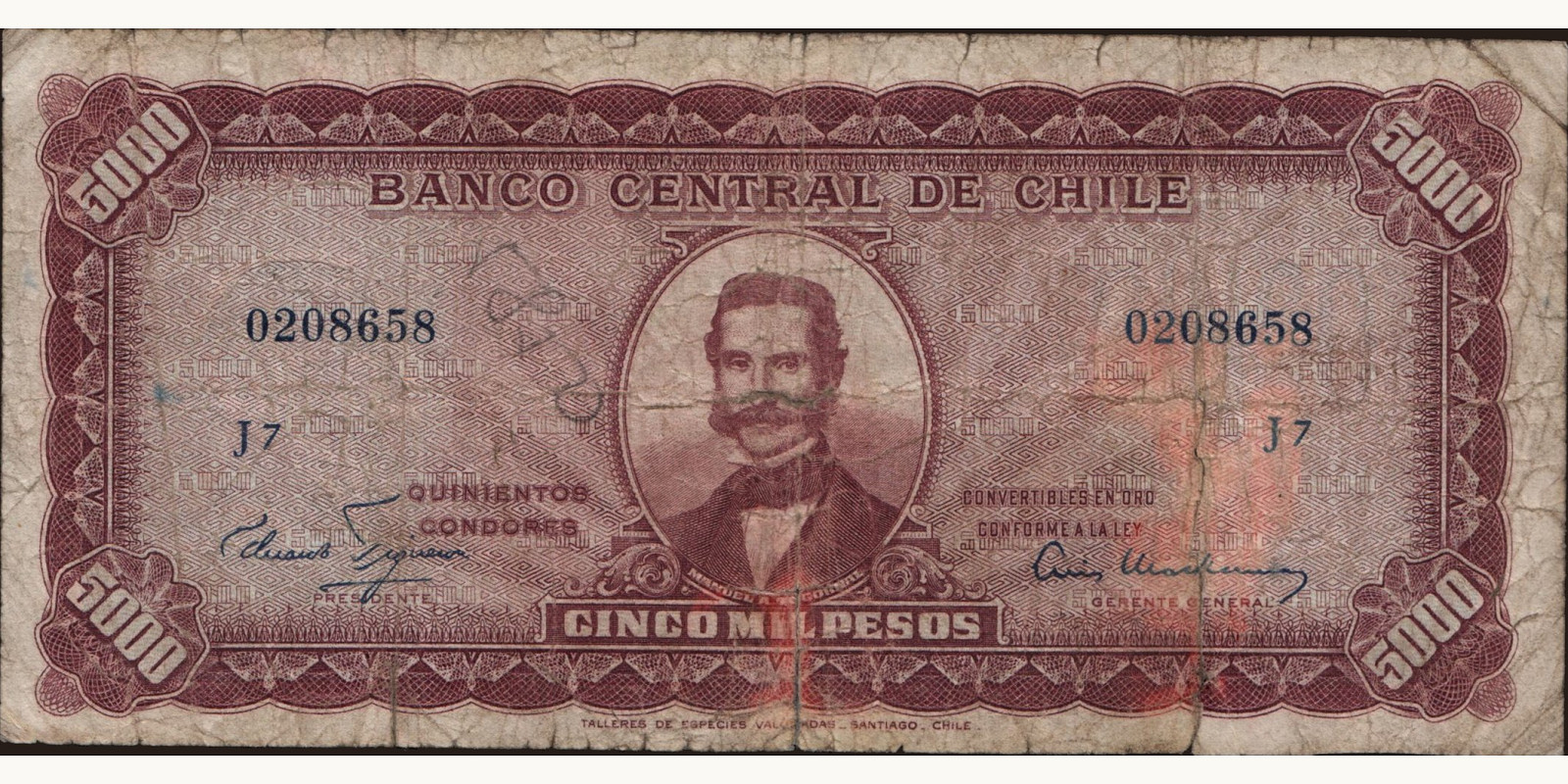5000 pesos 1960