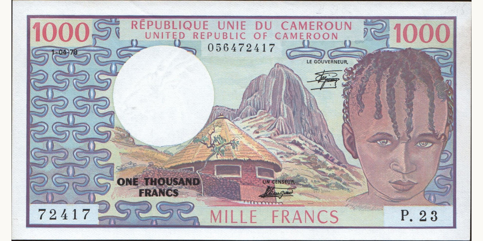 1000 franc 1978