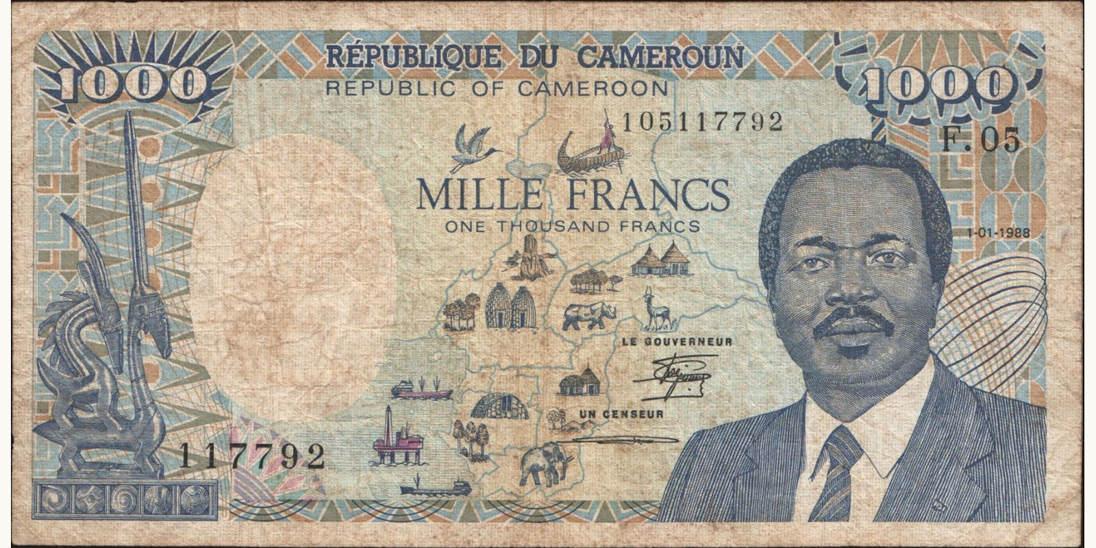 1000 franc 1988