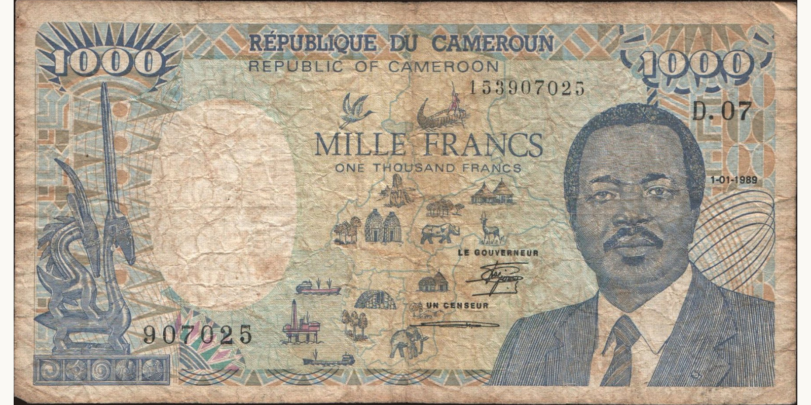 1000 franc 1989
