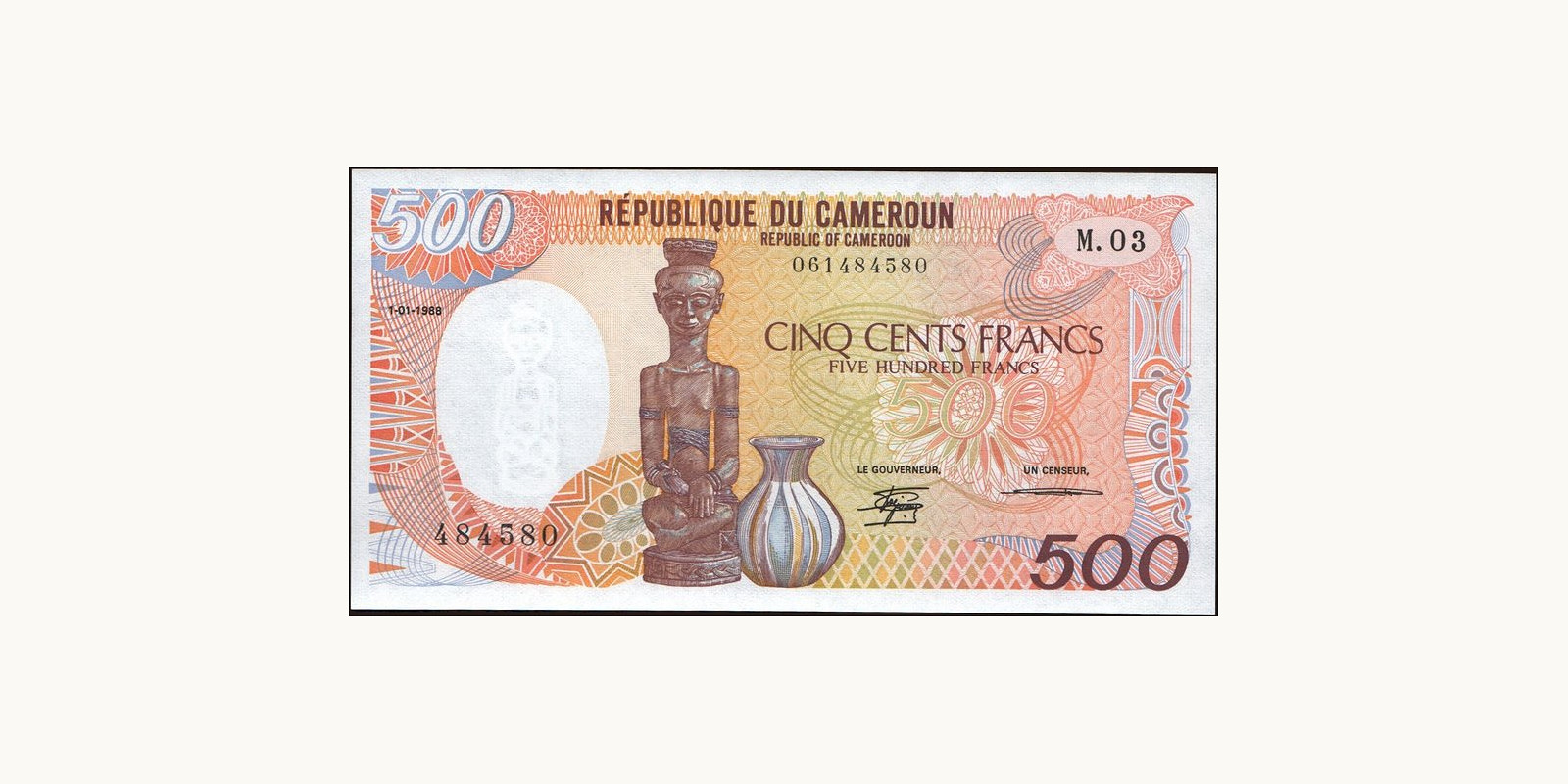 500 franc 1988