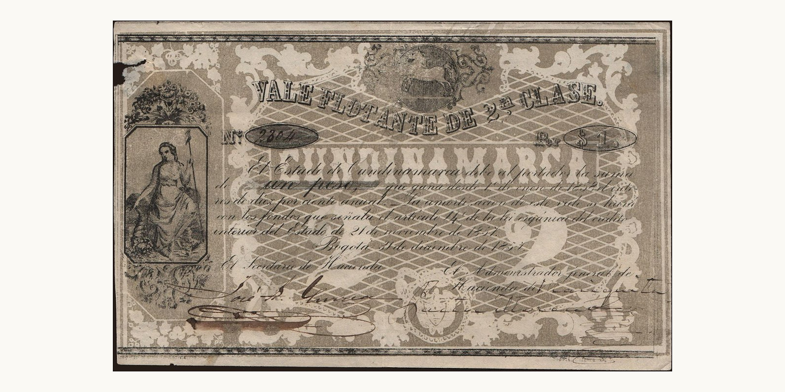 1 pesos 1857