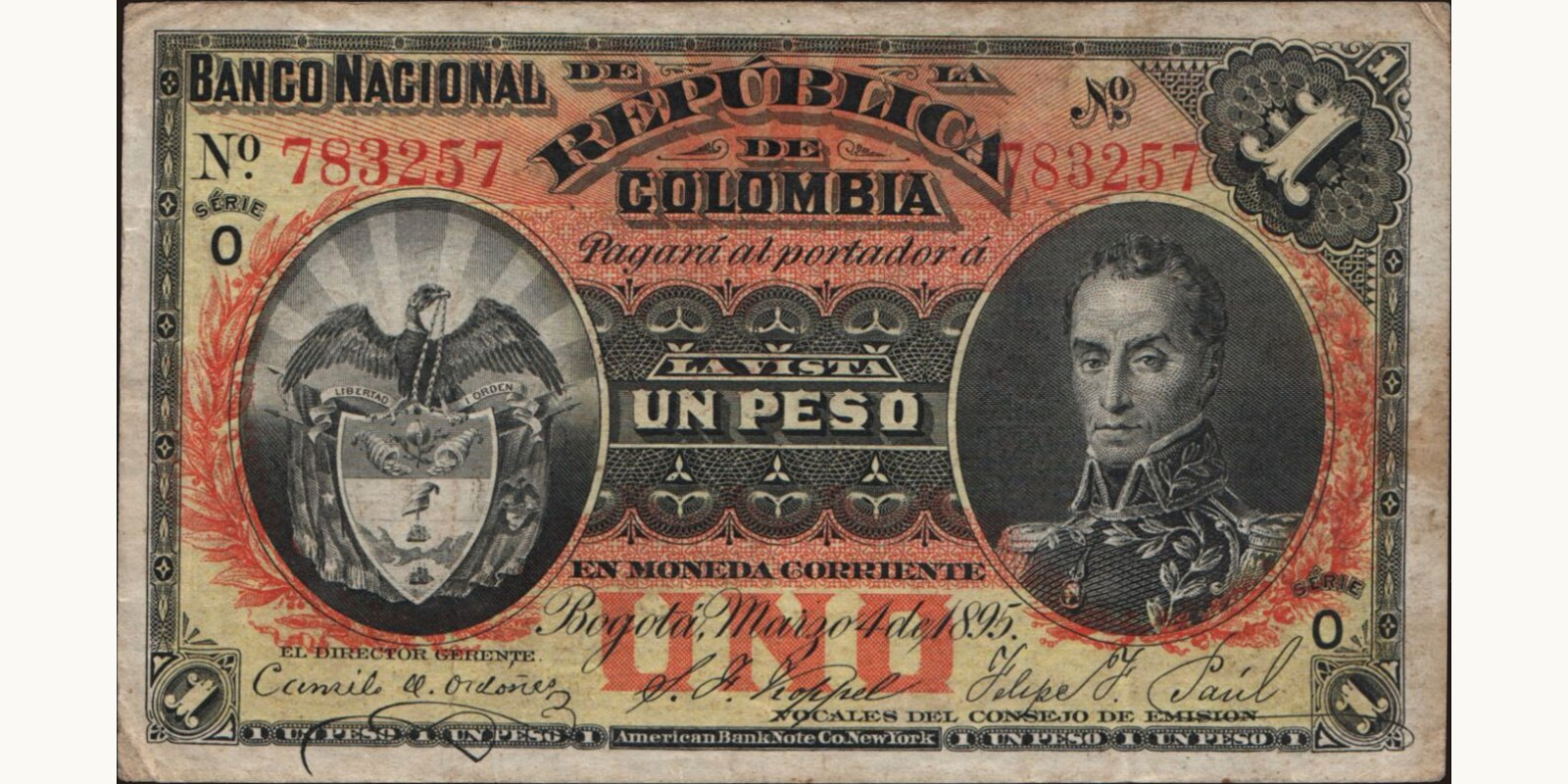 1 pesos 1895