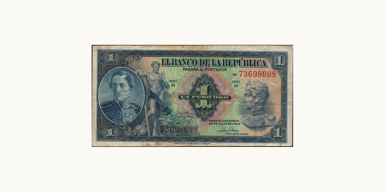 1 pesos 1944