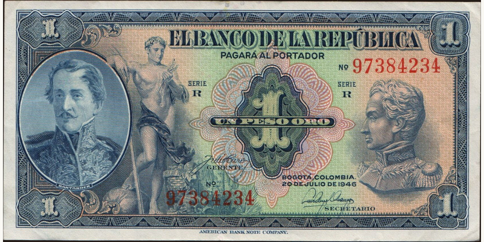 1 pesos 1946