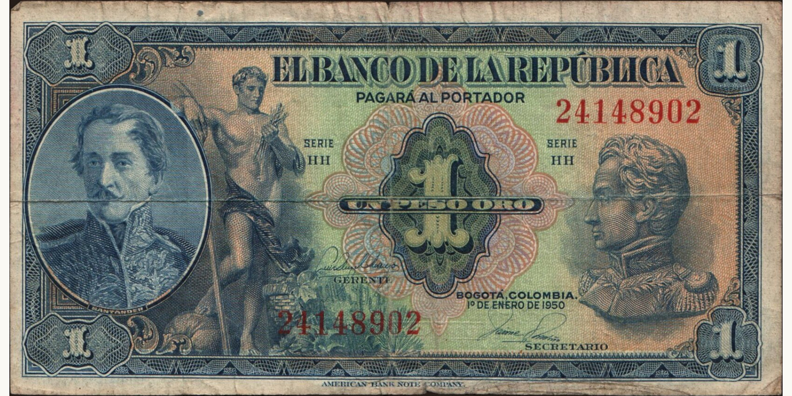 1 pesos 1950