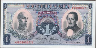1 pesos 1970