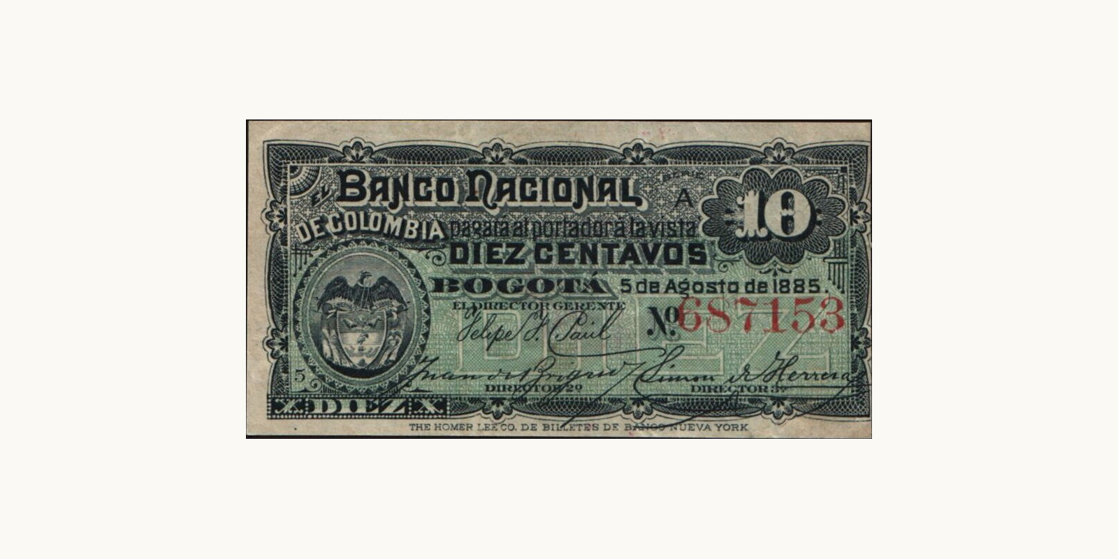 10 centavos 1885
