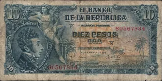 10 pesos 1961