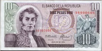 10 pesos 1976
