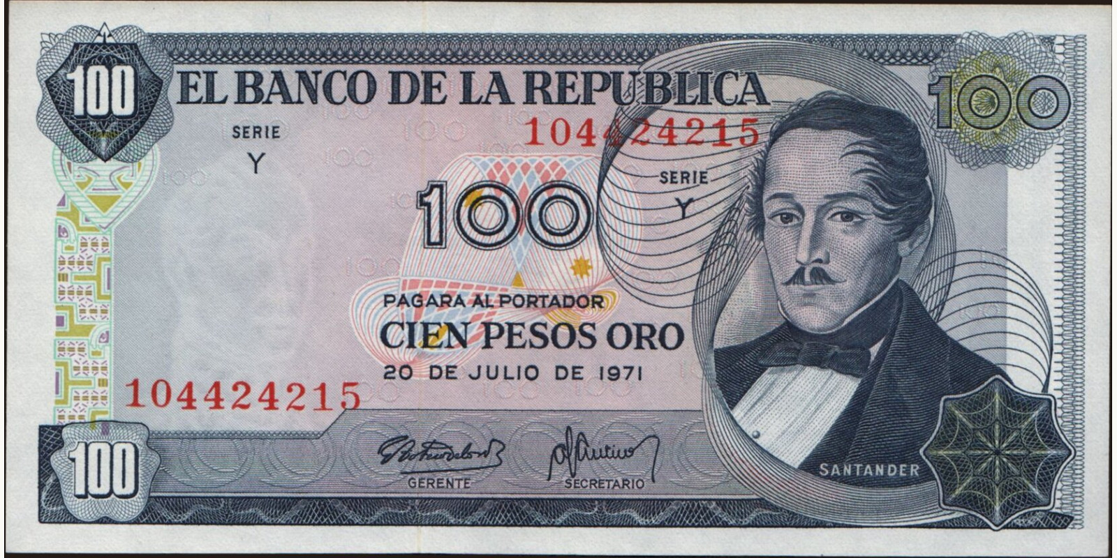 100 pesos 1971